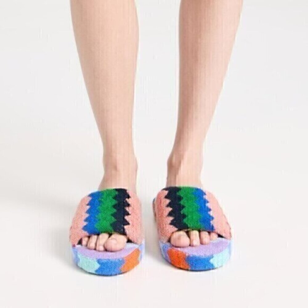 NWT! Missoni Cecil Open Slippers Terry Cloth Size XL - Picture 3 of 14